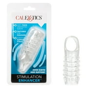 CalExotics Male Stimulation Girth Enhancer Soft Textured with Scrotum Support - Clear
